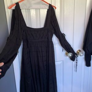Free People Black Empire Waist Dress Size Medium Excellent condition Never worn